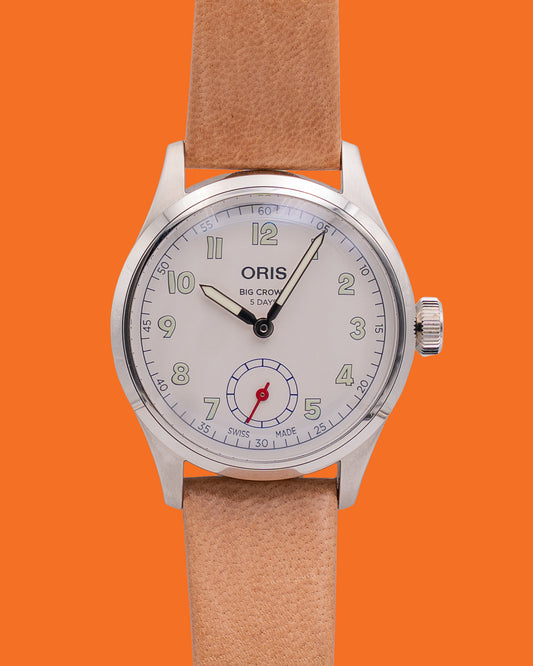 UNWORN STICKERED Oris Big Crown Wings of Hope Limited Edition 40mm White Dial Leather