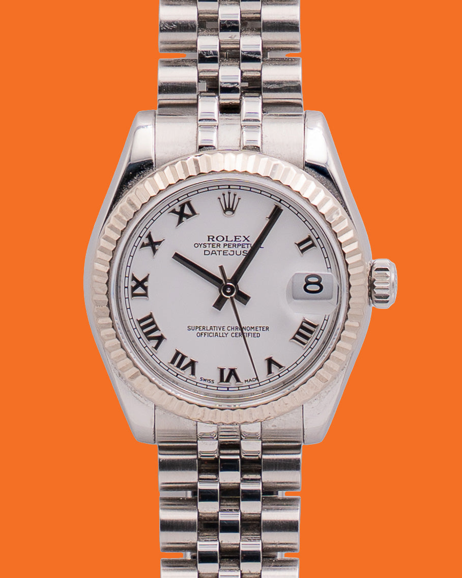 Rolex Steel and White Gold Datejust 31mm  178274 On Jubilee Open Date