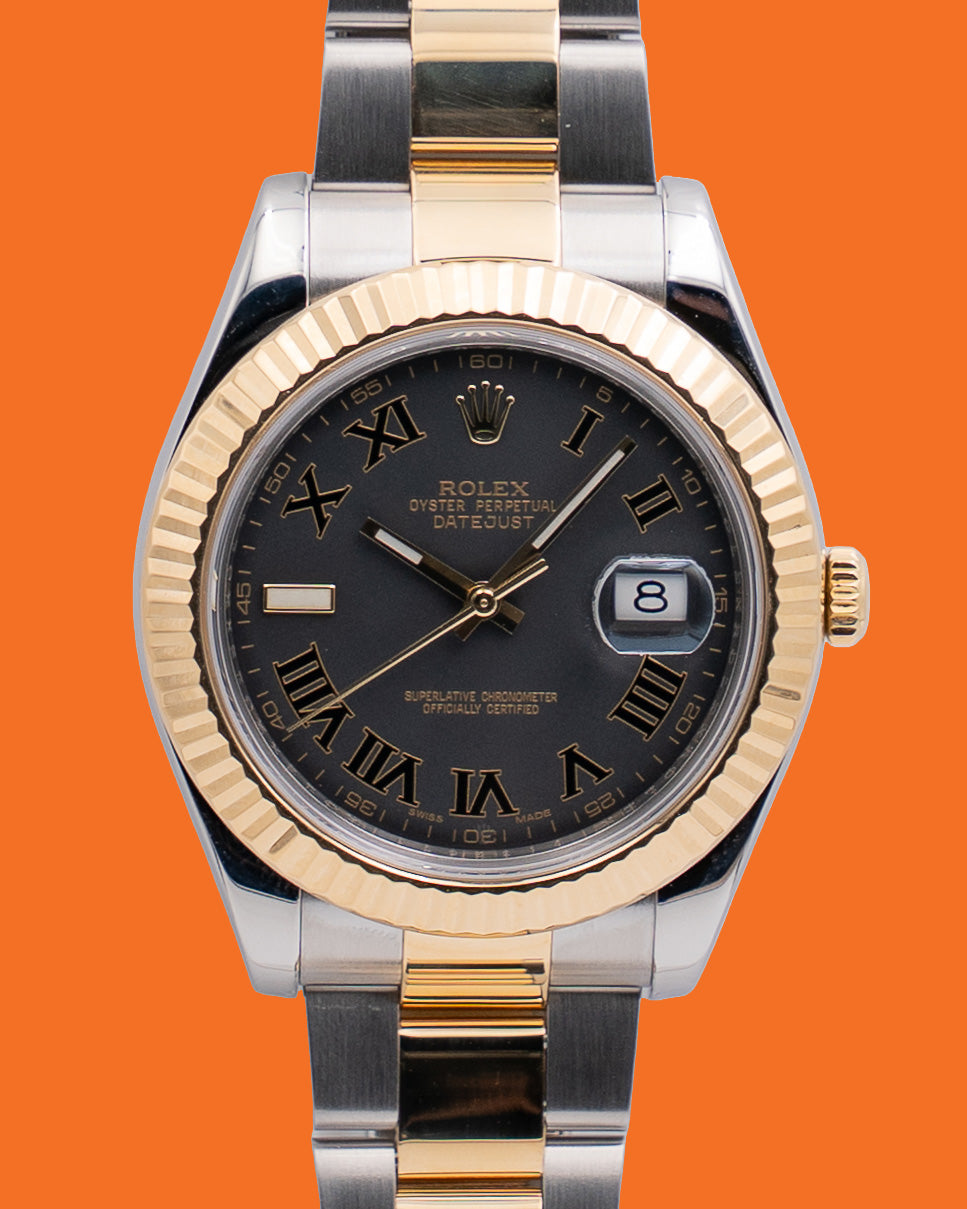 Rolex Datejust II 41mm 116333 Black Roman Dial 2010