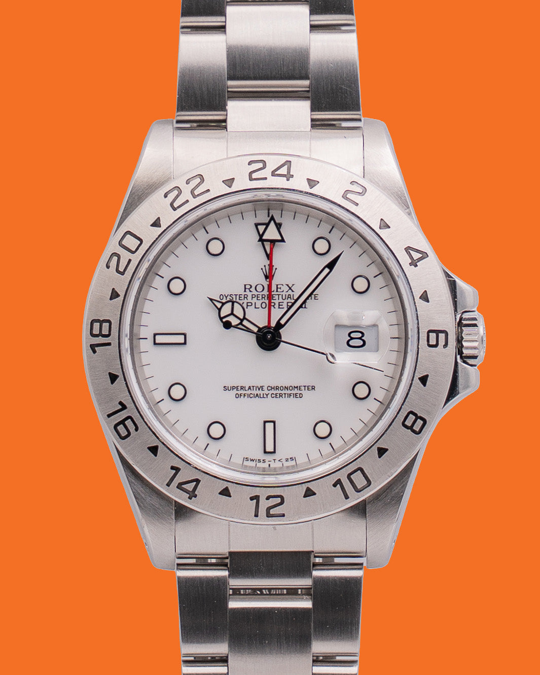 Rolex Explorer II 40mm 16570 White Swiss T Dial U serial