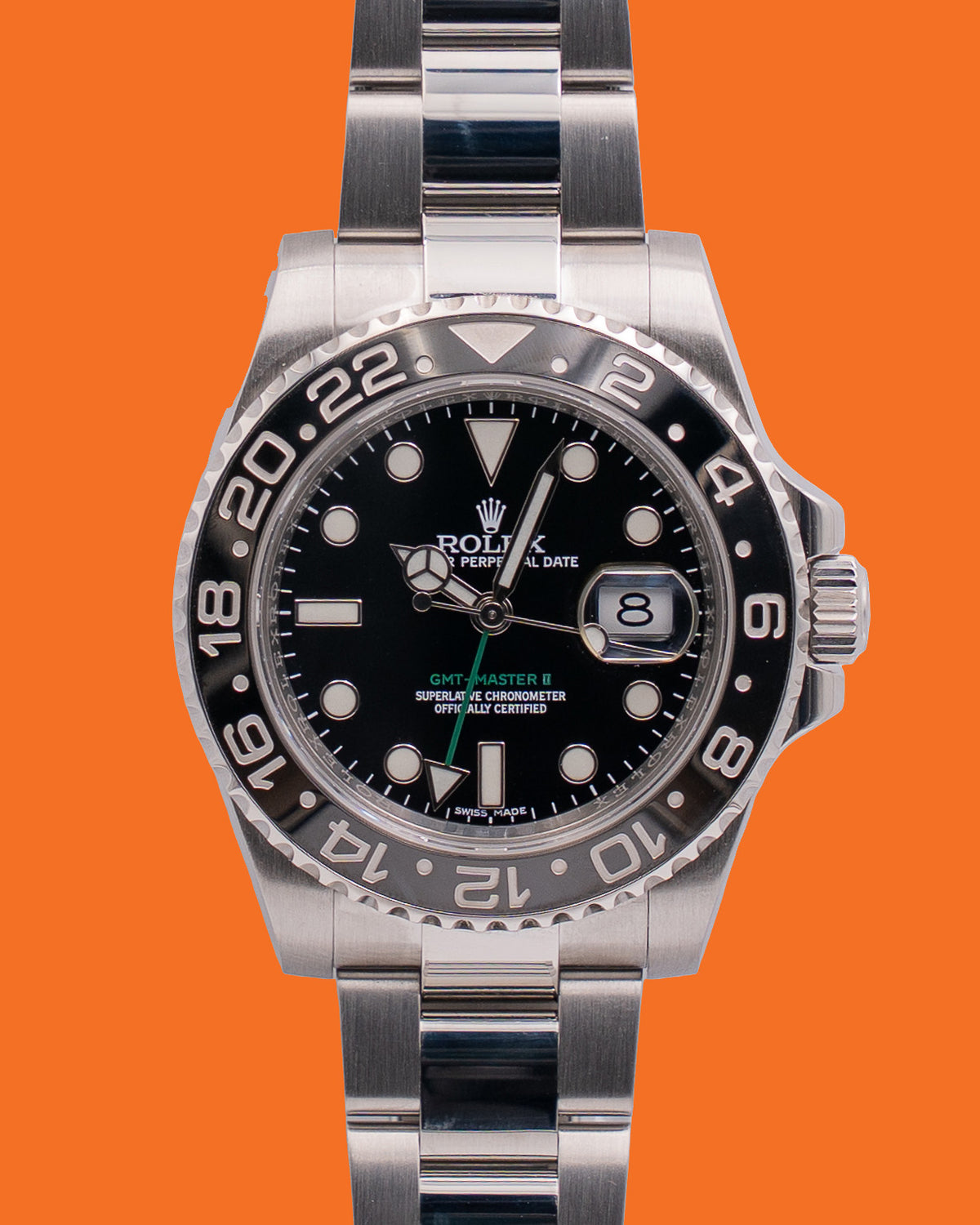 Rolex GMT Master II 40mm 116710 Black Dial Green Arrow 2015