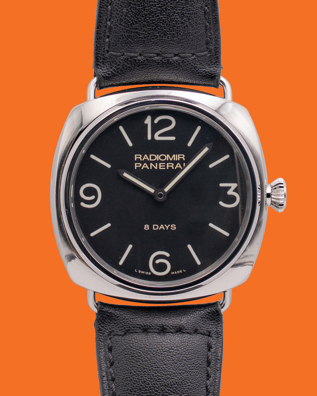 Panerai Radiomir 45mm Pam00610 Black Seal 8 Days Accaio