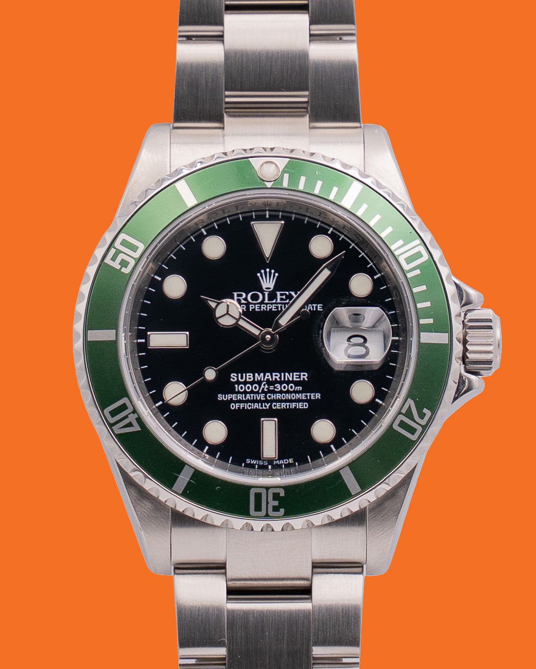 Rolex Submariner 40mm 16610lv  Black Dial "Kermit" 2007