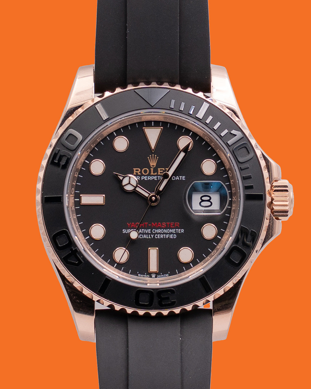 Rolex Yacht-Master 40mm 126655 Rose Gold On OysterFlex 2023