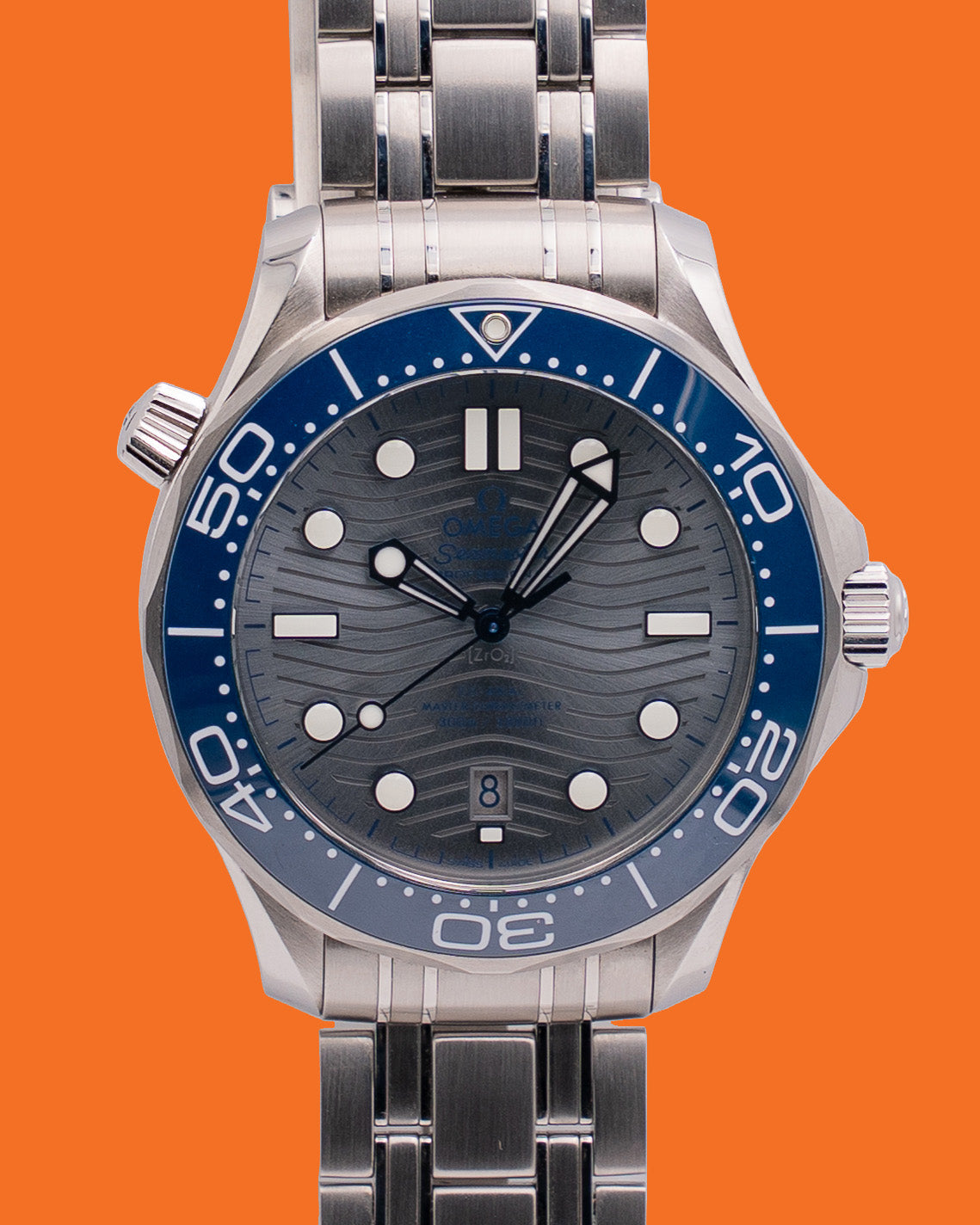 UNWORN STICKERED Omega Seamaster Diver 300M 210.30.42.20.06.001 Blue and Silver 2018