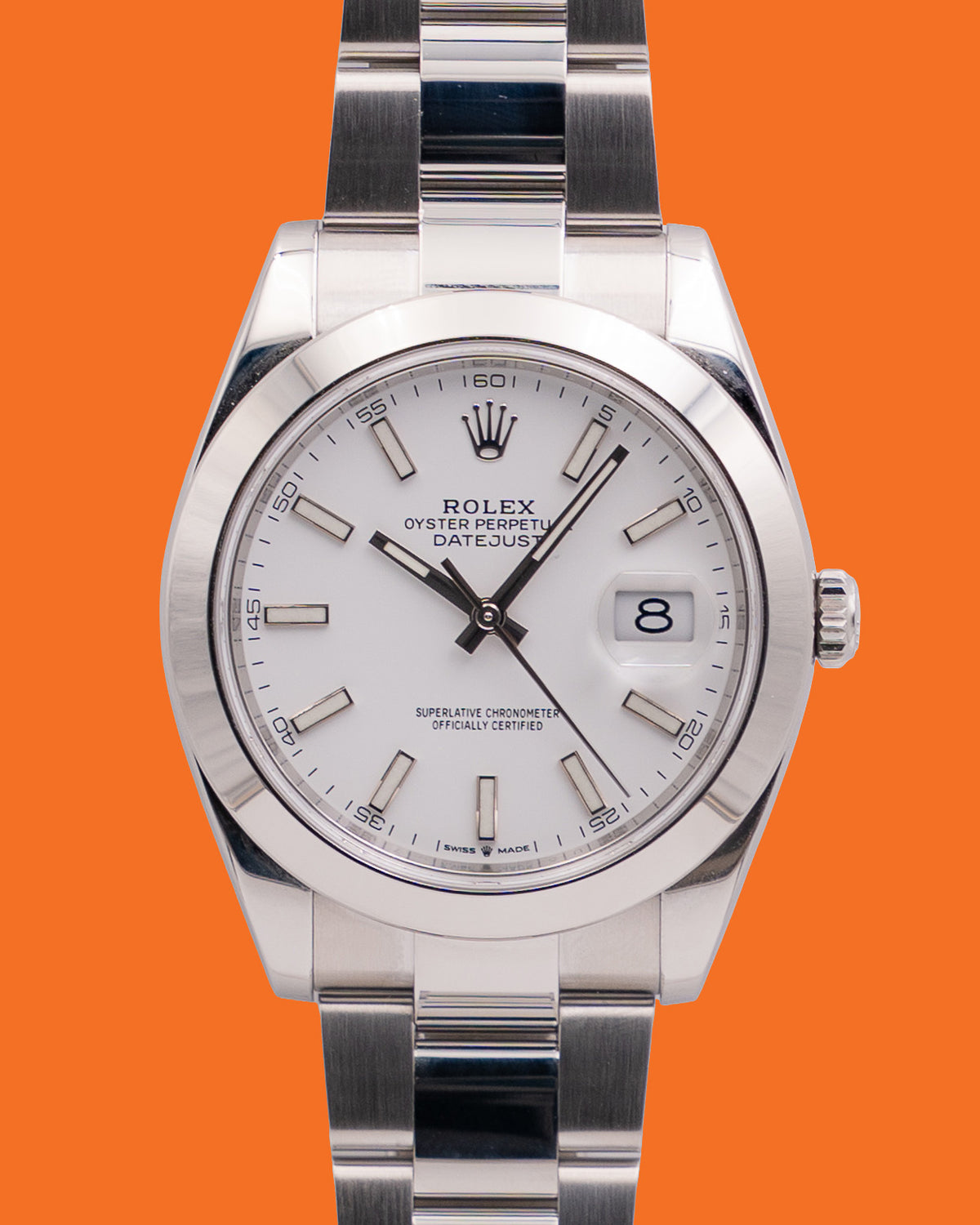 Rolex Datejust 41mm 126300 White Dial on Oyster 2023