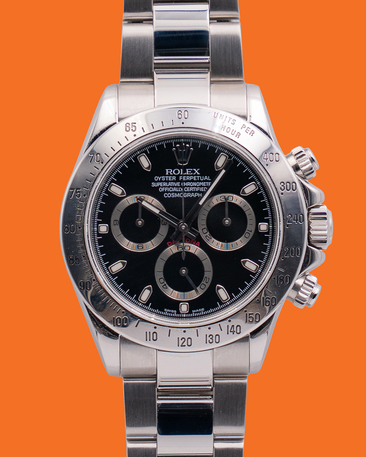 Rolex Daytona 40mm 116520 Steel Bezel Black Dial 2006