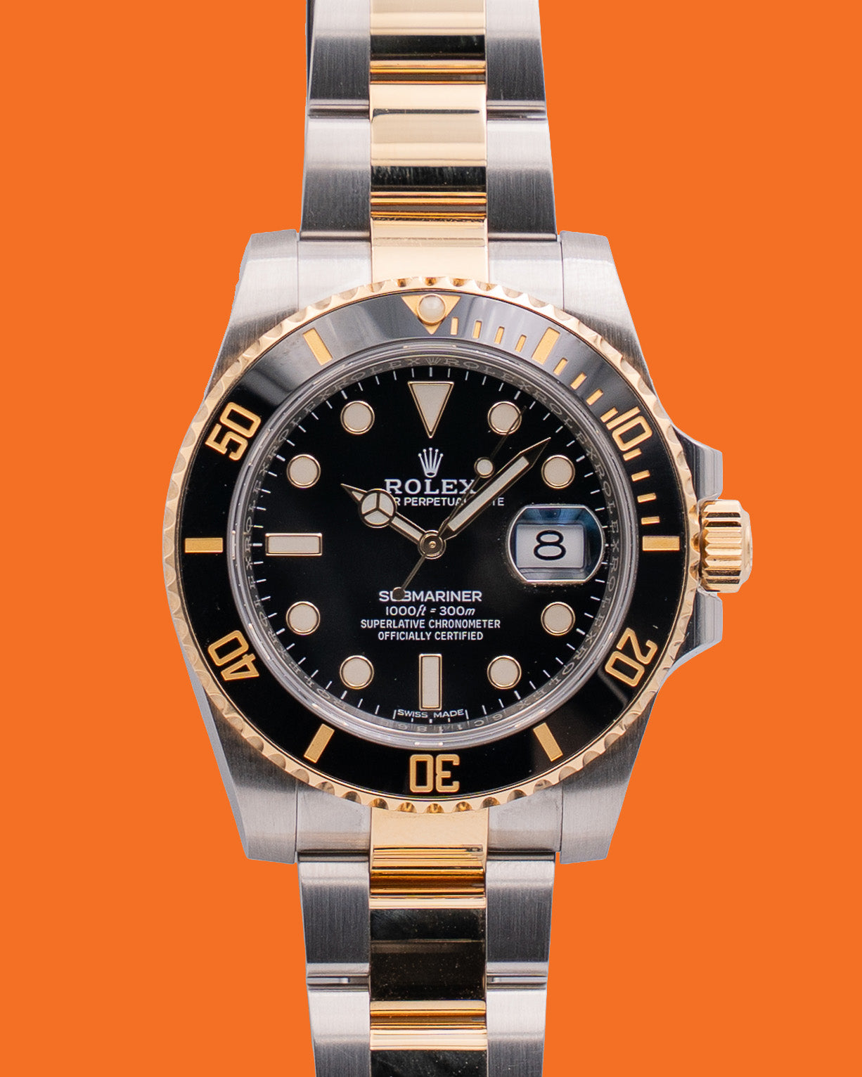 Rolex Submariner 40mm 116613LN Two Tone Black Dial 2018