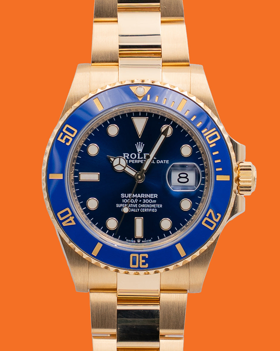 Rolex Yellow Gold Submariner 41mm 126618LB Bluesy 2023