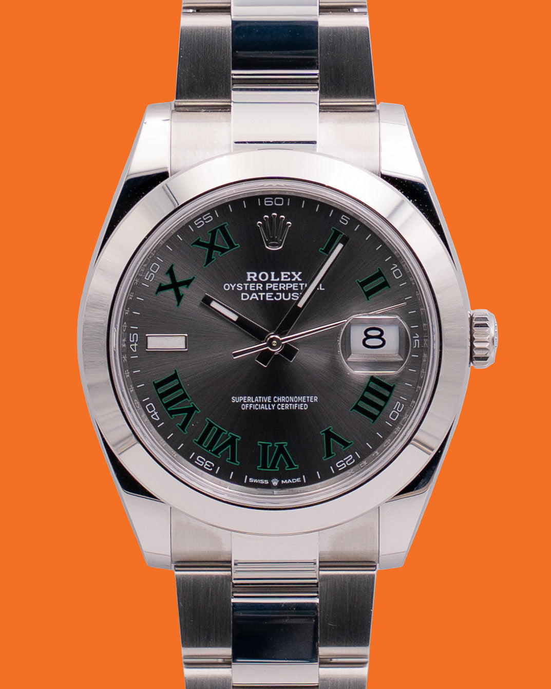 Rolex Datejust 41mm 126300 Wimbledon Dial Smooth Oyster 2026