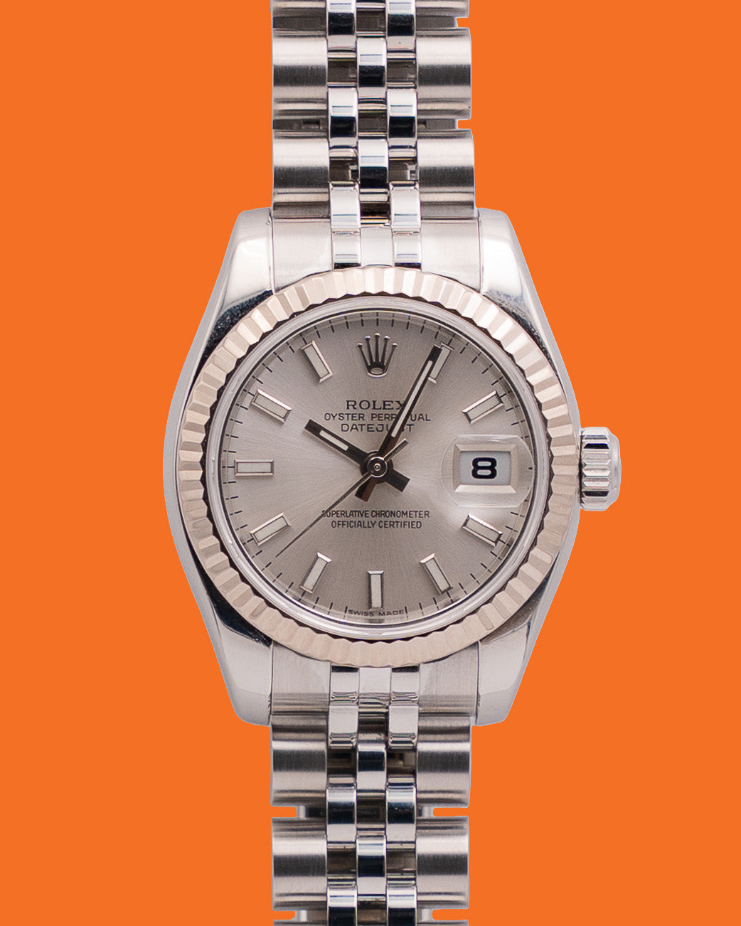 Rolex Datejust 26mm 179174 Silver Stick Jubilee Fluted 2006