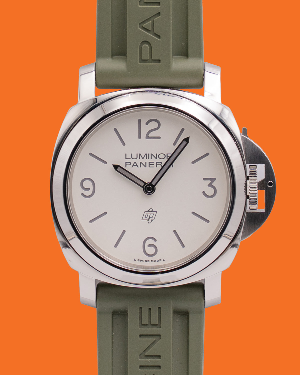 Panerai Luminor Base 44mm PAM01087 White Dial Green Strap 2026
