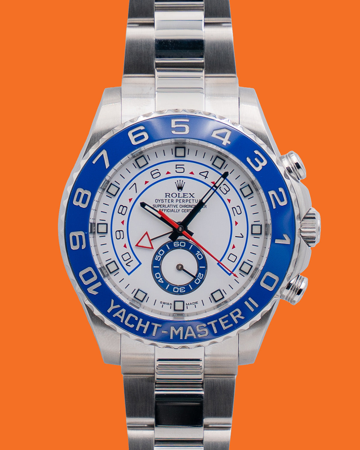 Rolex Yacht-Master 2 44mm 116680 Blue Bezel White Dial 2017