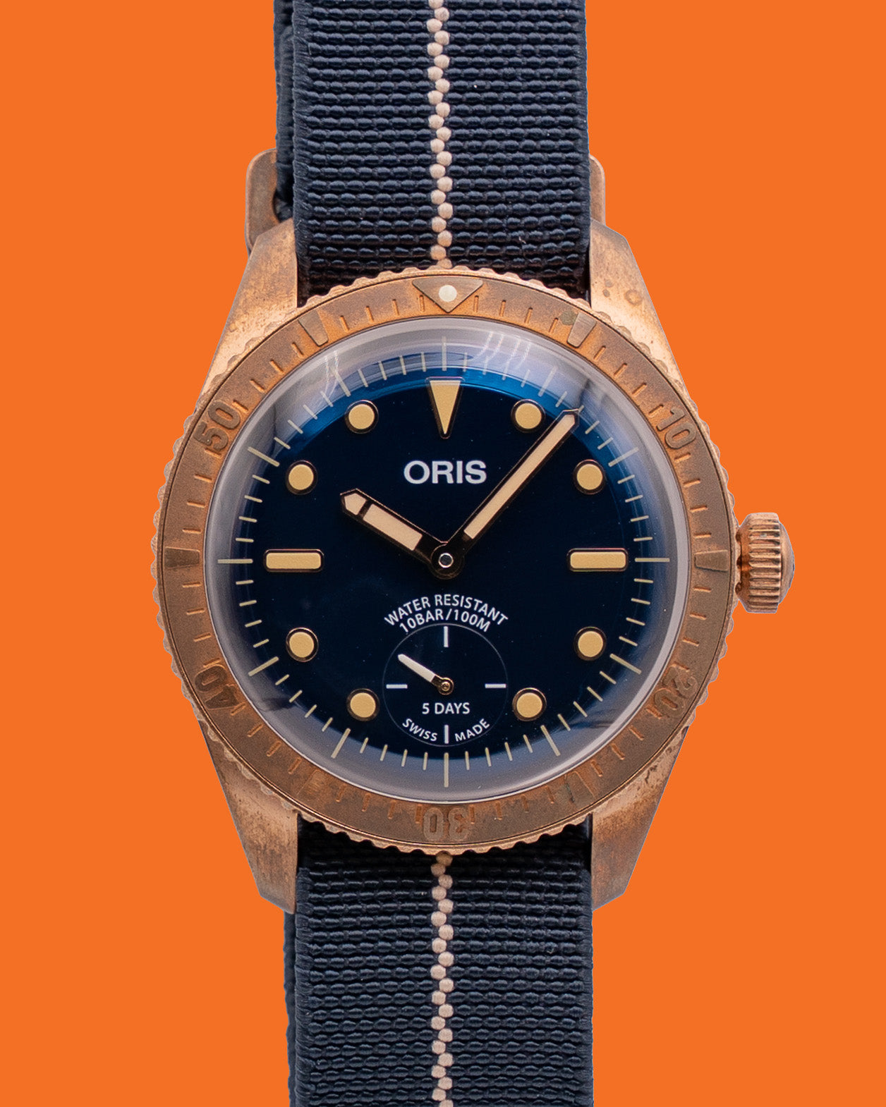Oris Carl Brashear Calibre 401 Limited Edition 40mm Bronze Blue Dial