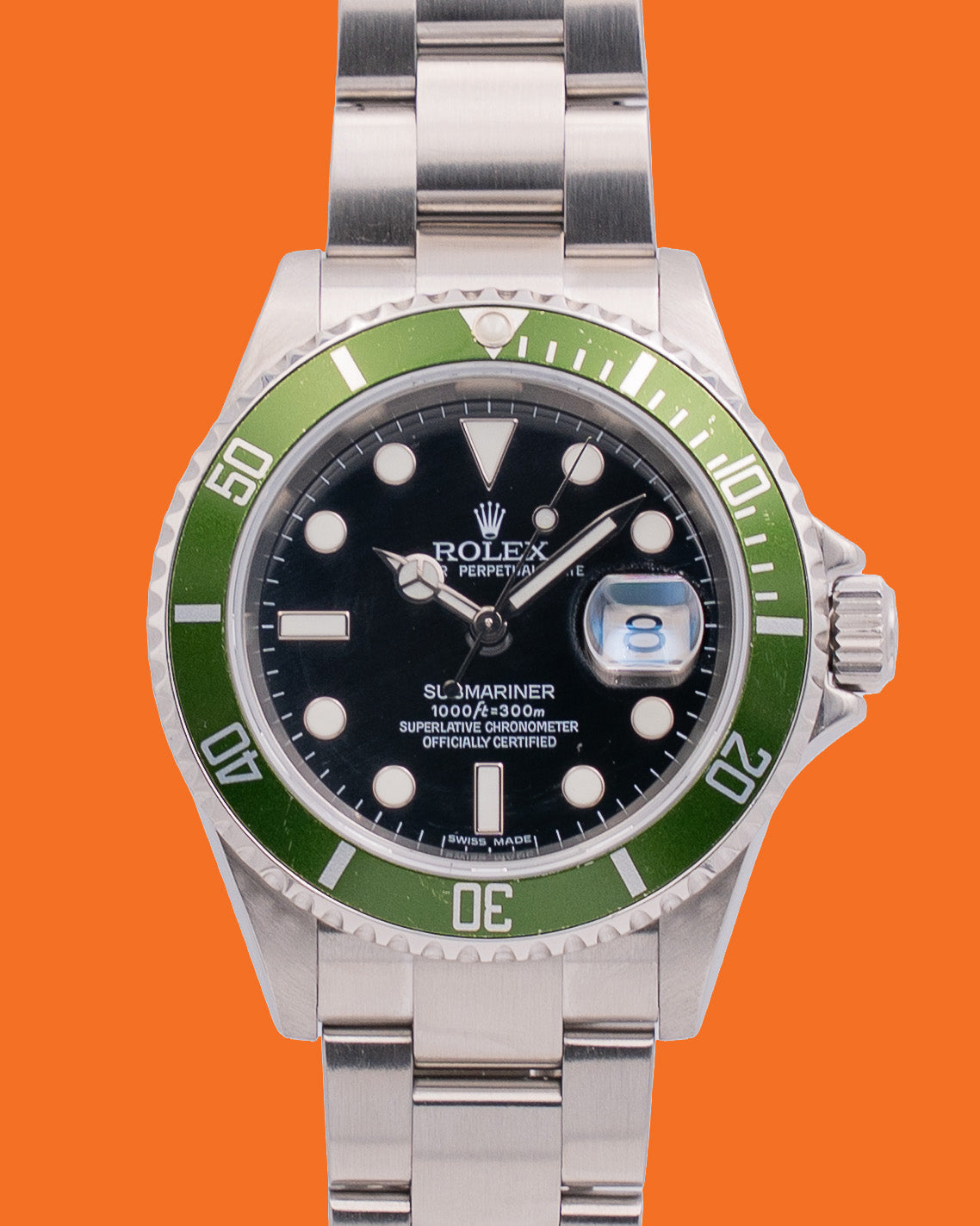 Rolex Submariner Date 40mm 16610lv Green Bezel Black Dial Kermit 2007