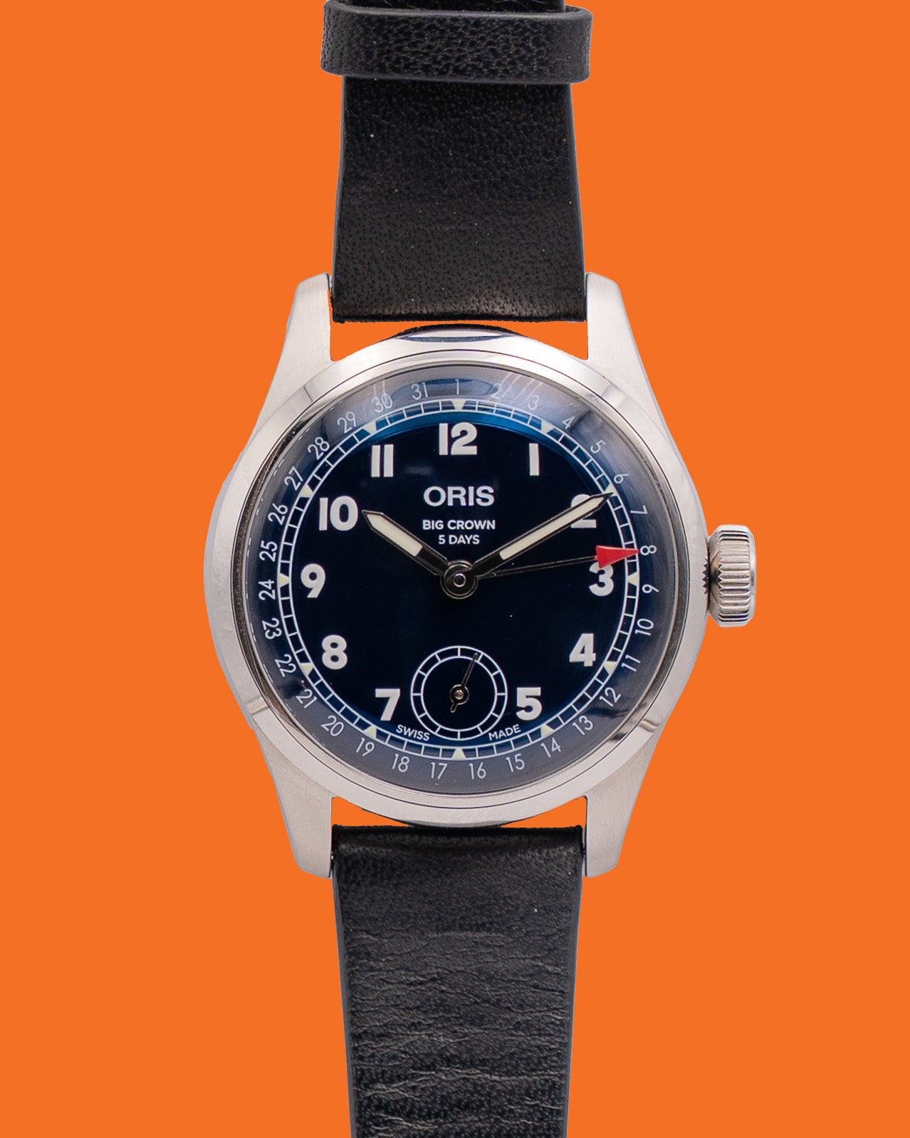 Oris Big Crown Pointer Date Calibre 403 38mm Blue Dial Leather
