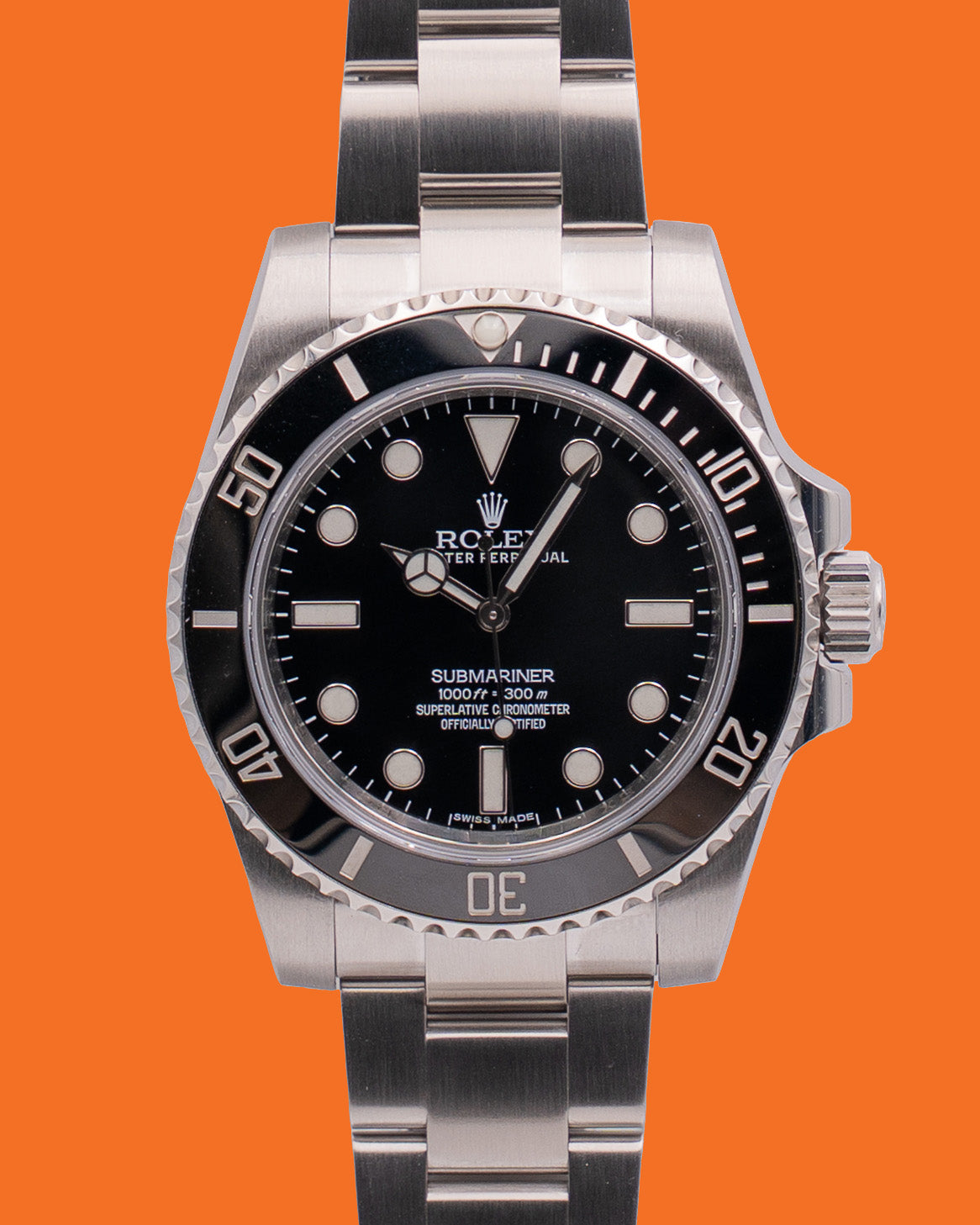 Rolex Submariner No-Date 40mm 114060 Black Dial On Oyster 2015