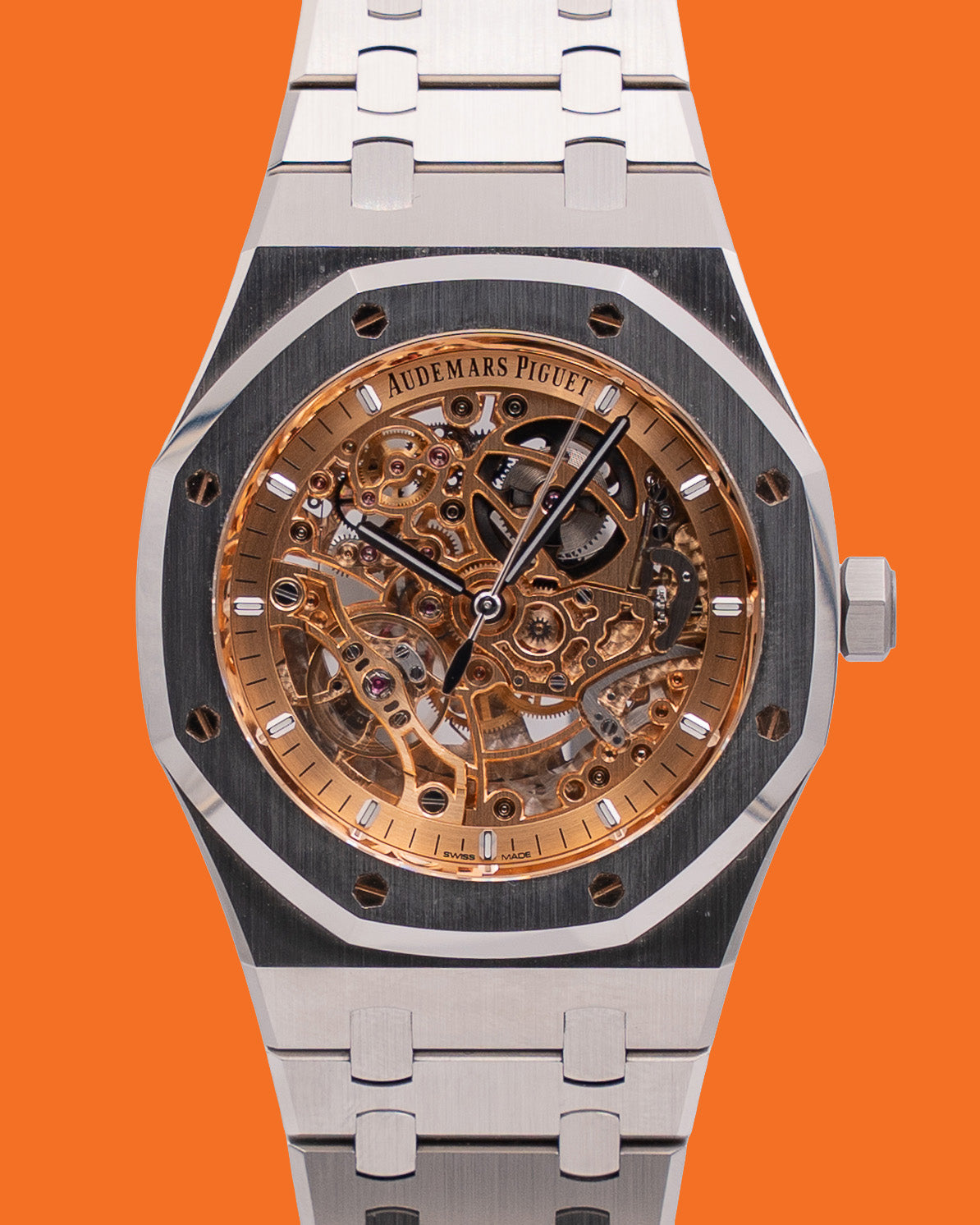 Audemars Piguet Royal Oak 41mm 15407ST Salmon Double Balance Wheel Open Worked