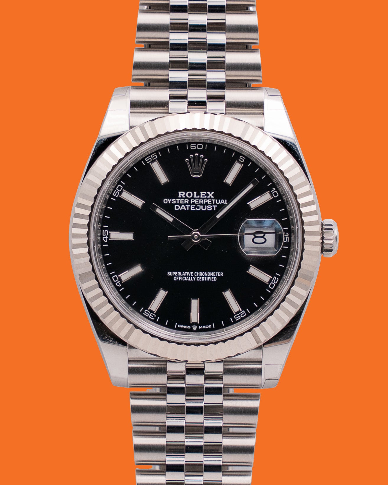 Rolex DateJust 41mm 126334 Fluted  on Jubilee Black Dial 2026