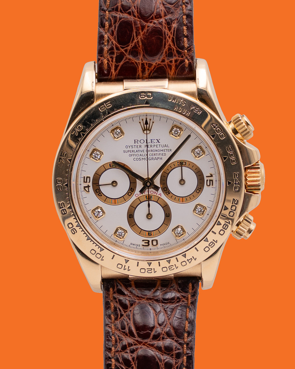 Rolex Daytona 40mm 16518 Yellow Gold Diamond Markets U-Serial