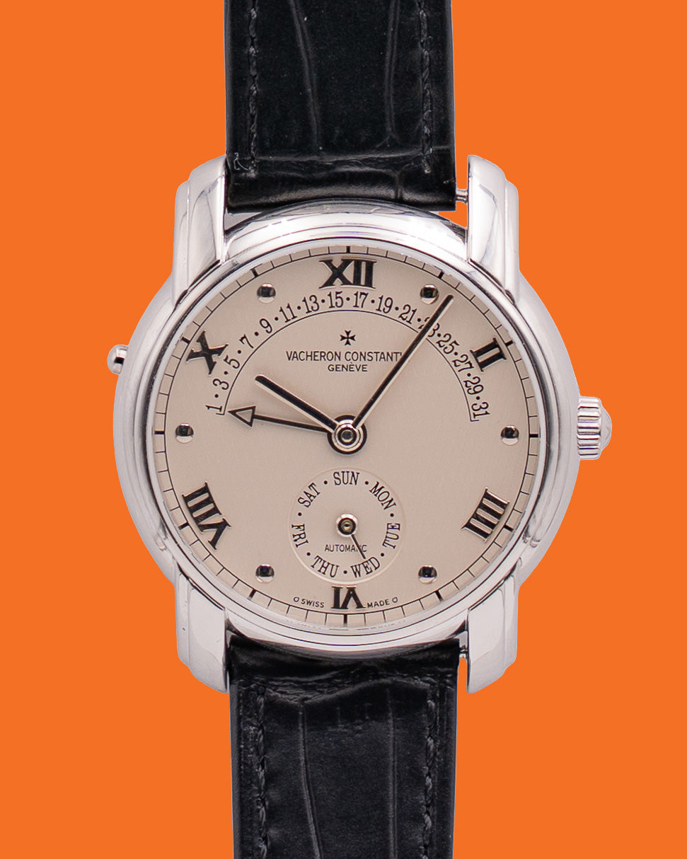 Vacheron Constantin Patrimony 37mm 47245/000G White Gold Day Date Retrograde