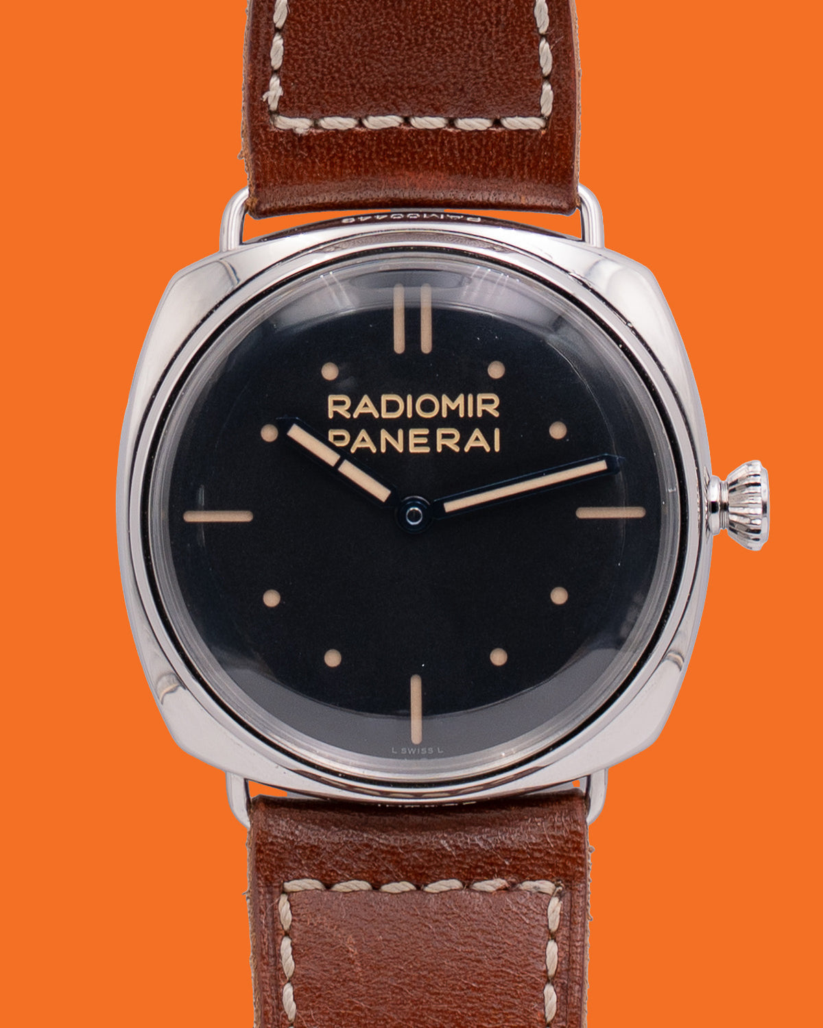 1 of 750 Panerai Radiomir S.L.C. 3 Days 47mm Pam00449 Black Dial Brown Strap