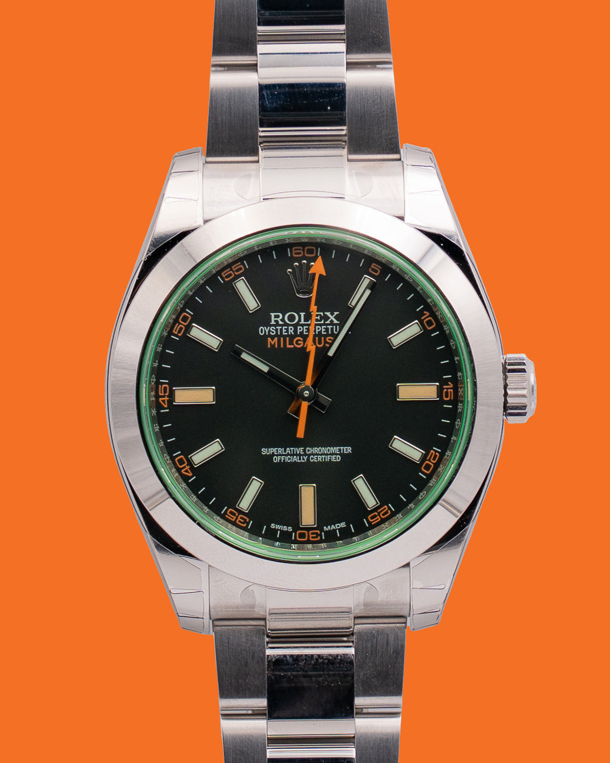 NEW OLD STOCK Rolex Milgauss GV 40mm 116400 Blacck Dial Green Crystal 2018