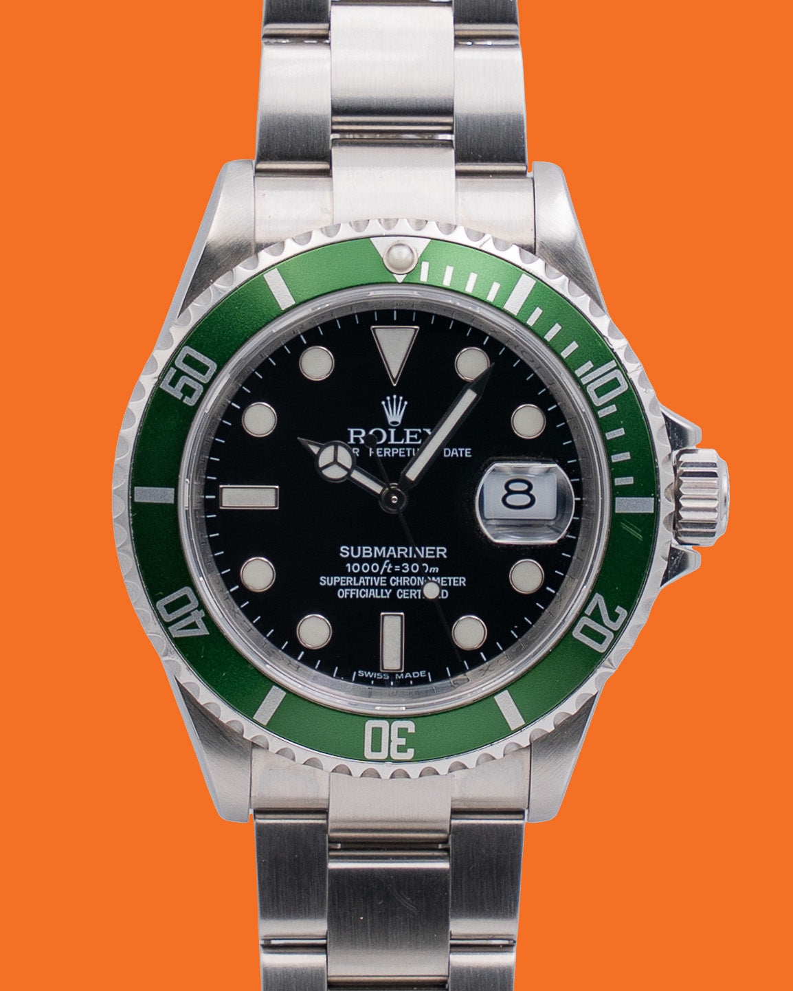 Rolex Submariner 40mm 16610LV Kermit 2008