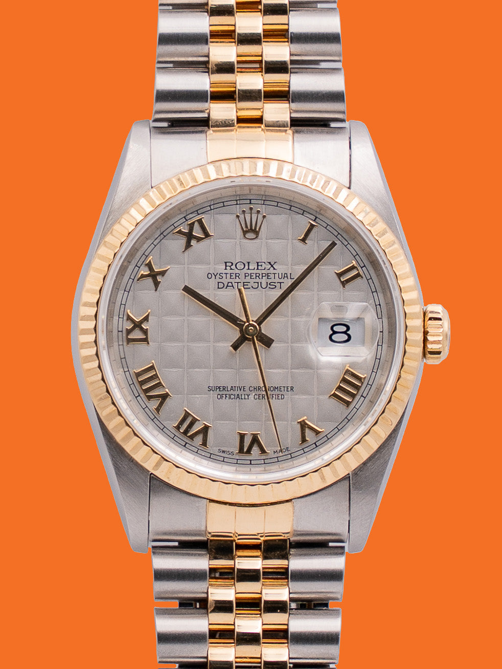 Rolex DateJust 36mm 16233 Pattern Dial Two Tone On Jubilee