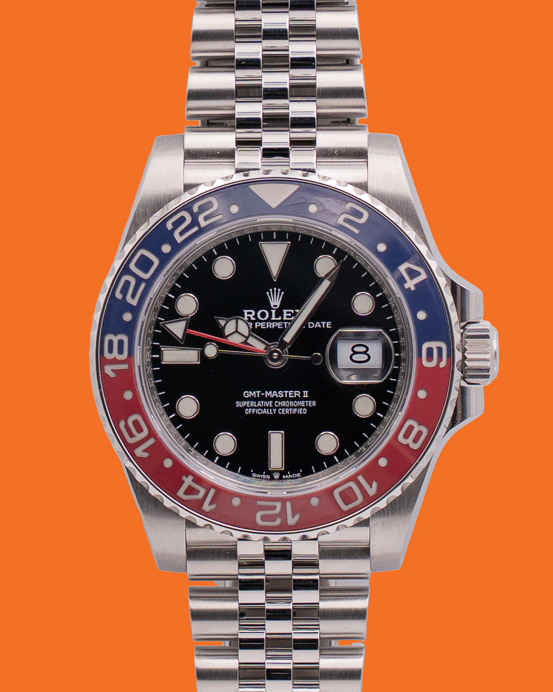 Rolex GMT-Master II 40mm 126710BLRO Pepsi On Jubilee 2020