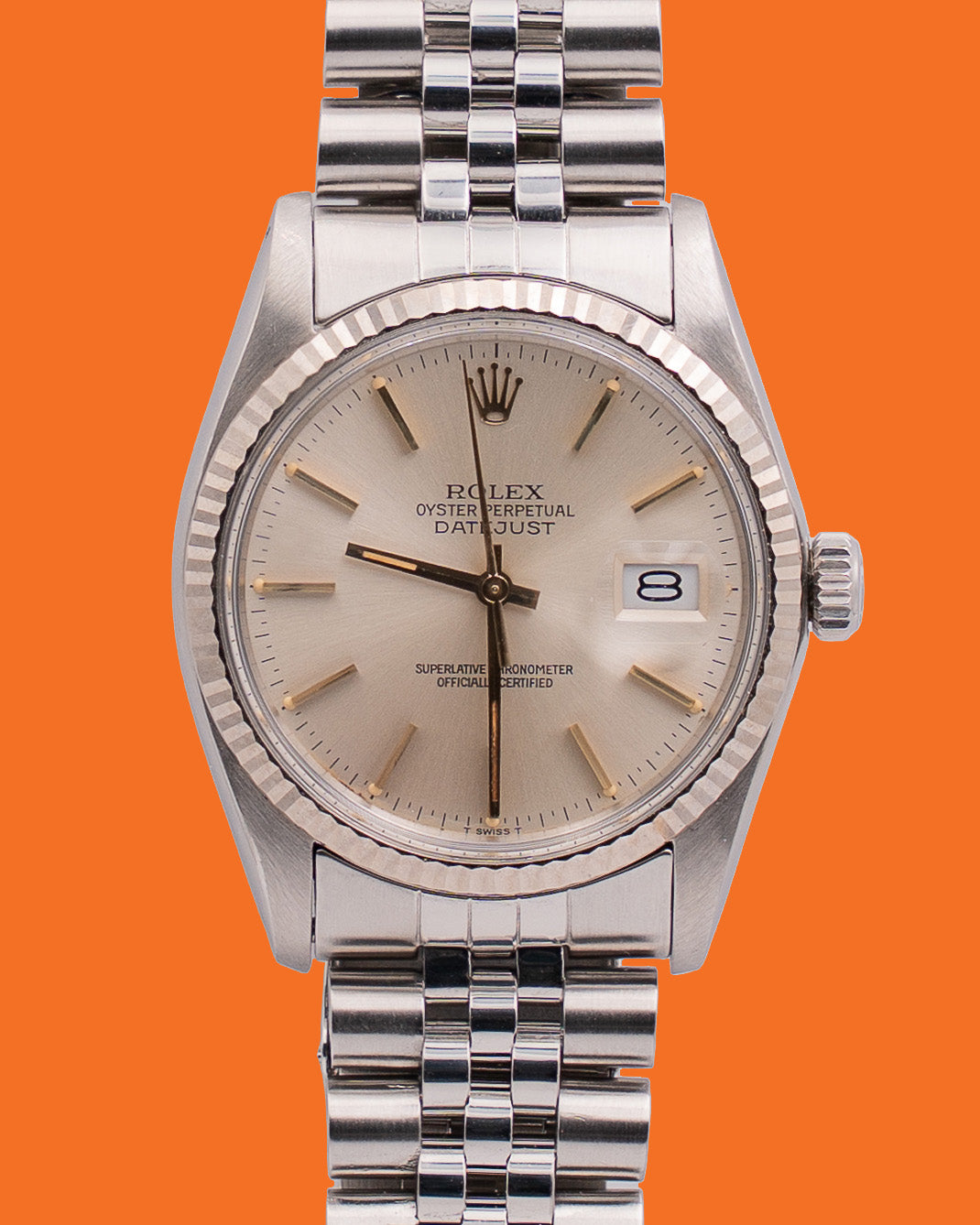 Rolex datejust 36mm 16014 White Dial On Jubilee