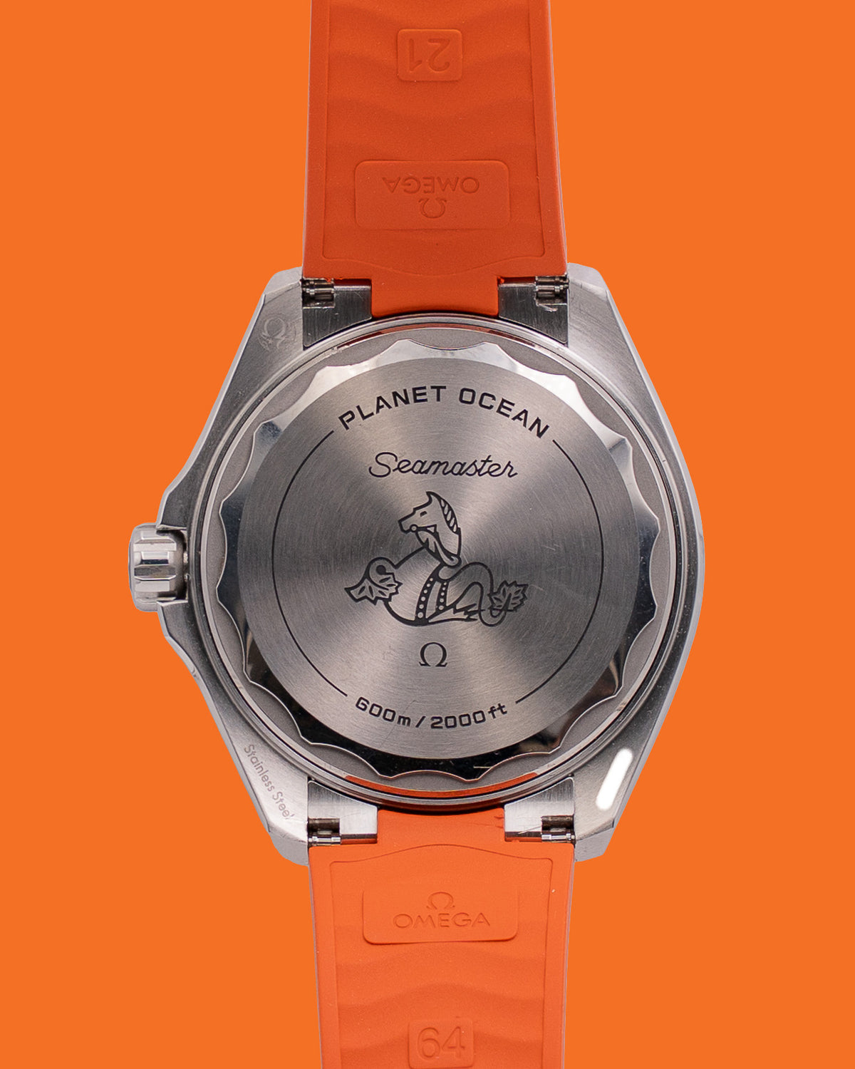 Omega Seamaster Planet Ocean 600M 42mm 217.32.42.21.01.004 Orange Bezel Black Dial Orange Strap 2025