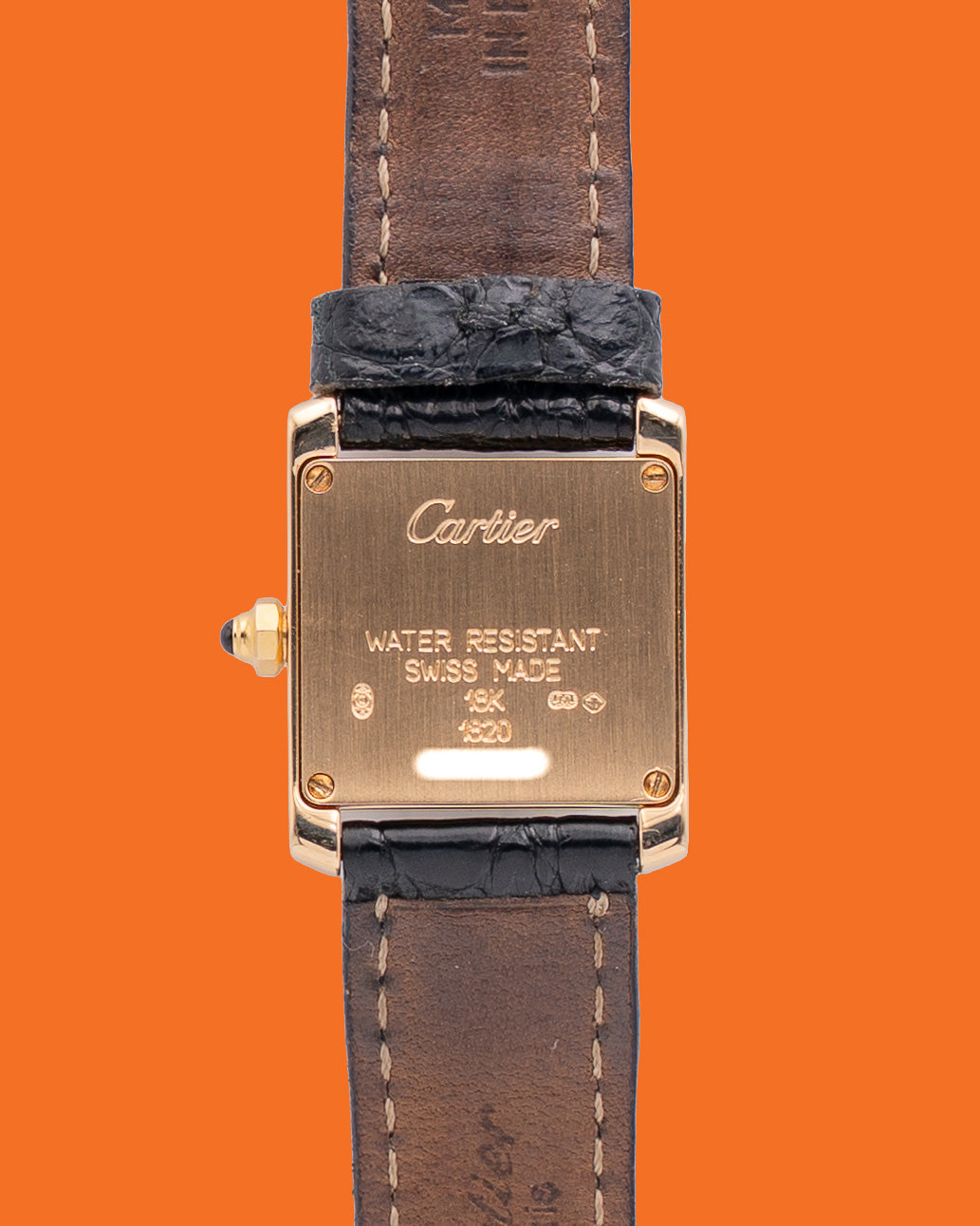 Cartier Tank Francaise 20mm W5000256 Yellow gold on Leather