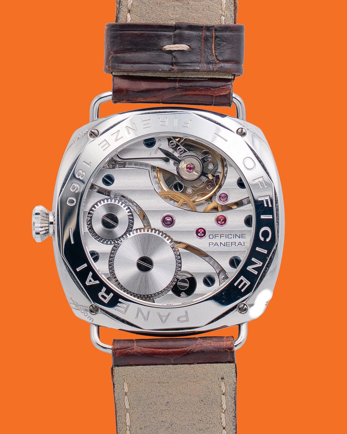 Panerai Radiomir Black Seal 44mm pam00183 Brown Leather Strap 2006