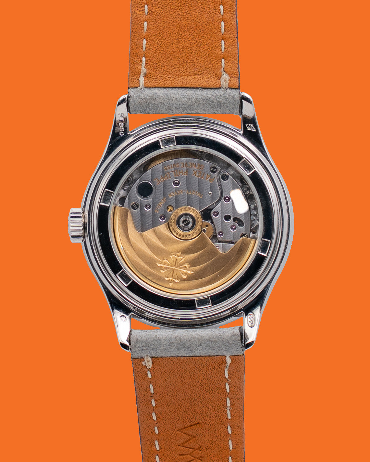 Patek Philippe annual calendar 37mm 5056P Grey Dial On A Grey Leather WYW Strap
