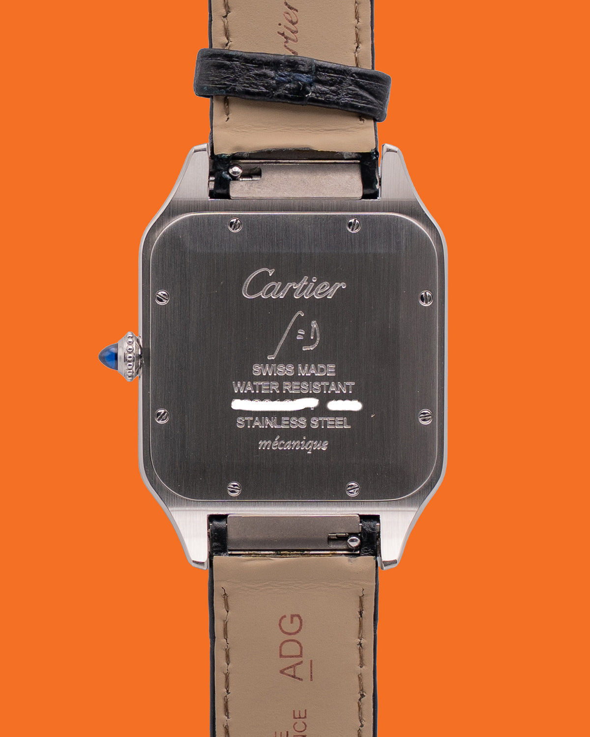 Cartier Santos Dumont 46.6mm WSSA0032 Silver Dial Black Strap 2024