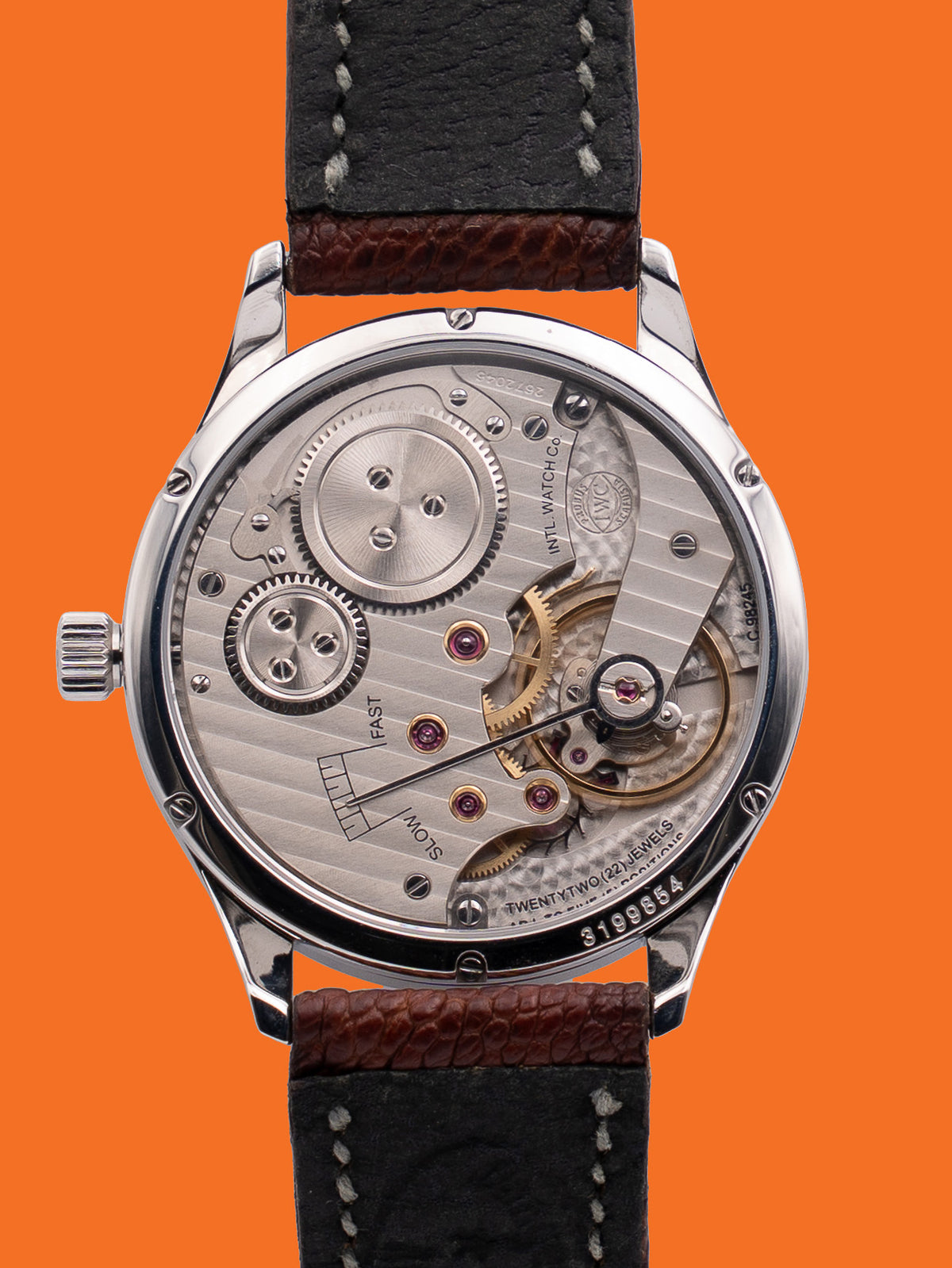 IWC Portugieser Regulateur 43.10mm IW5444-01 Silver Dial Brown Strap 2007