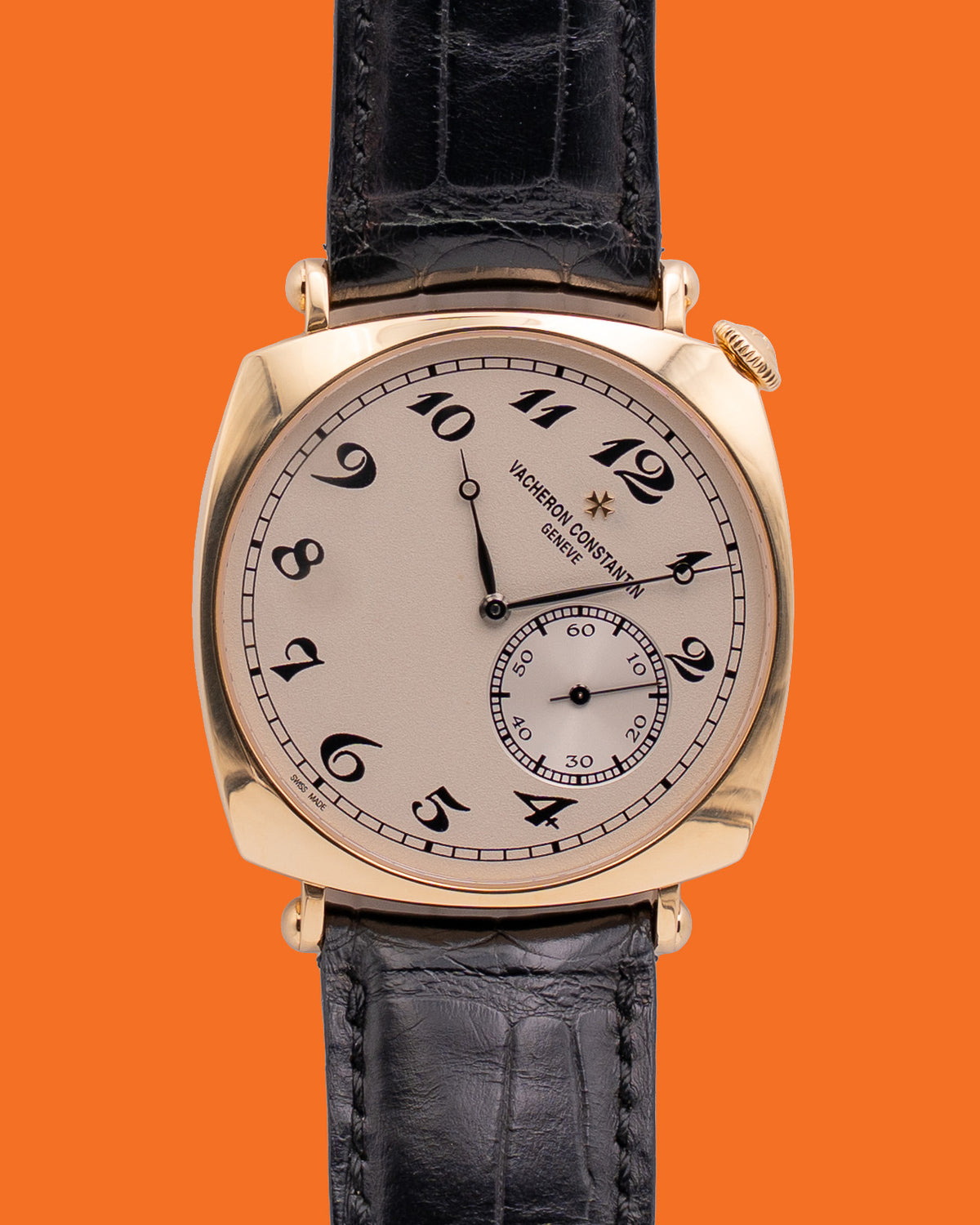 Vacheron Constantin Historiques American 1921 40mm 82035/000J-9964 Yellow Gold Black Strap 2015