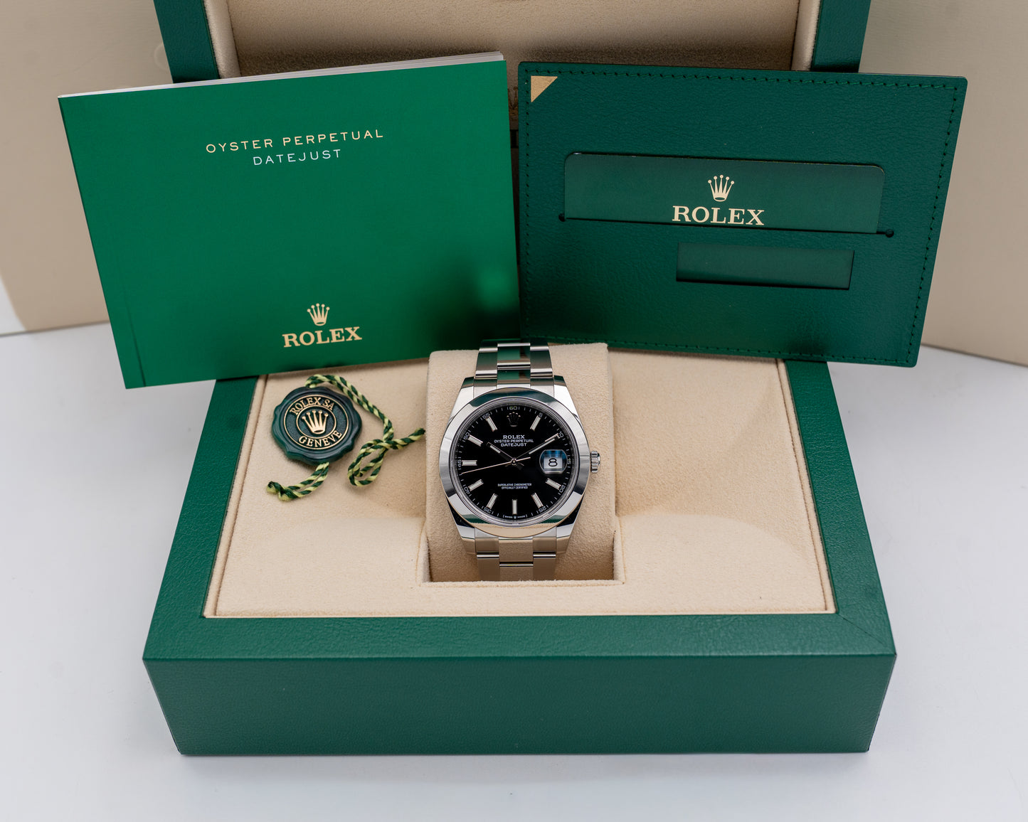 Rolex Datejust 41mm 126300 Black Stick Dial Smooth Oyster 2022