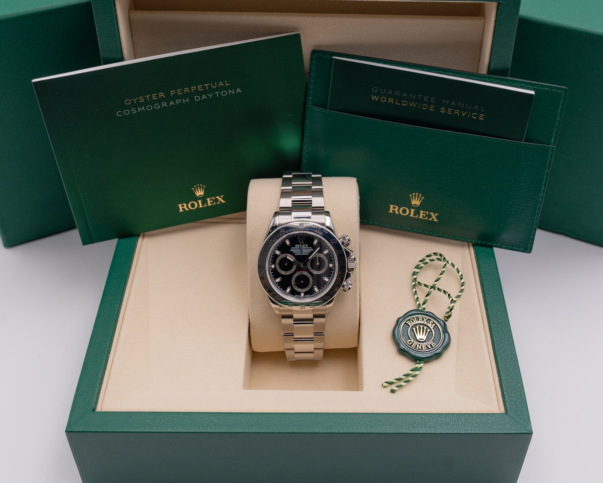 Rolex Daytona 40mm 116520 Steel Bezel Black Dial 2006