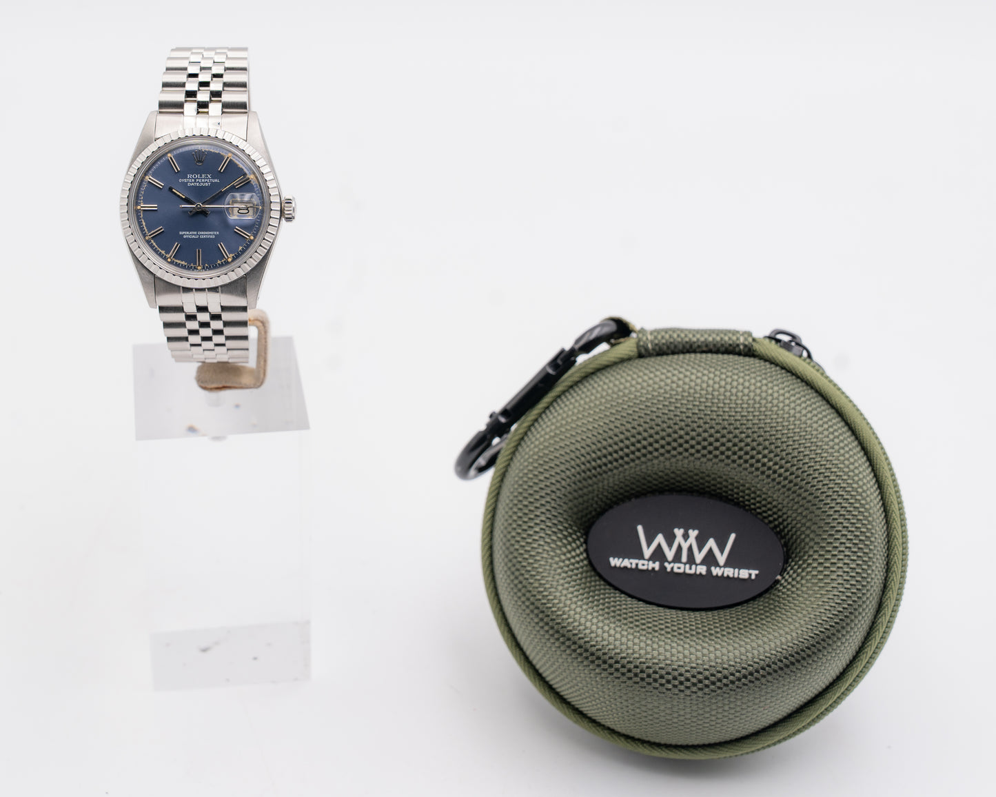 Rolex Datejust 36mm 1603 Blue and Green Dial in Jubilee