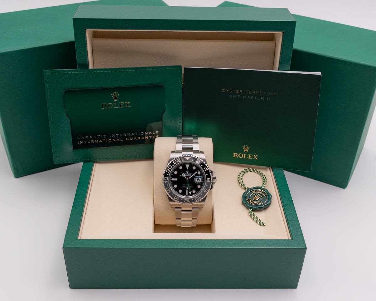 UNWORN STICKERED Rolex GMT-Master II 40mm 126710GRNR Bruce Wayne 2026