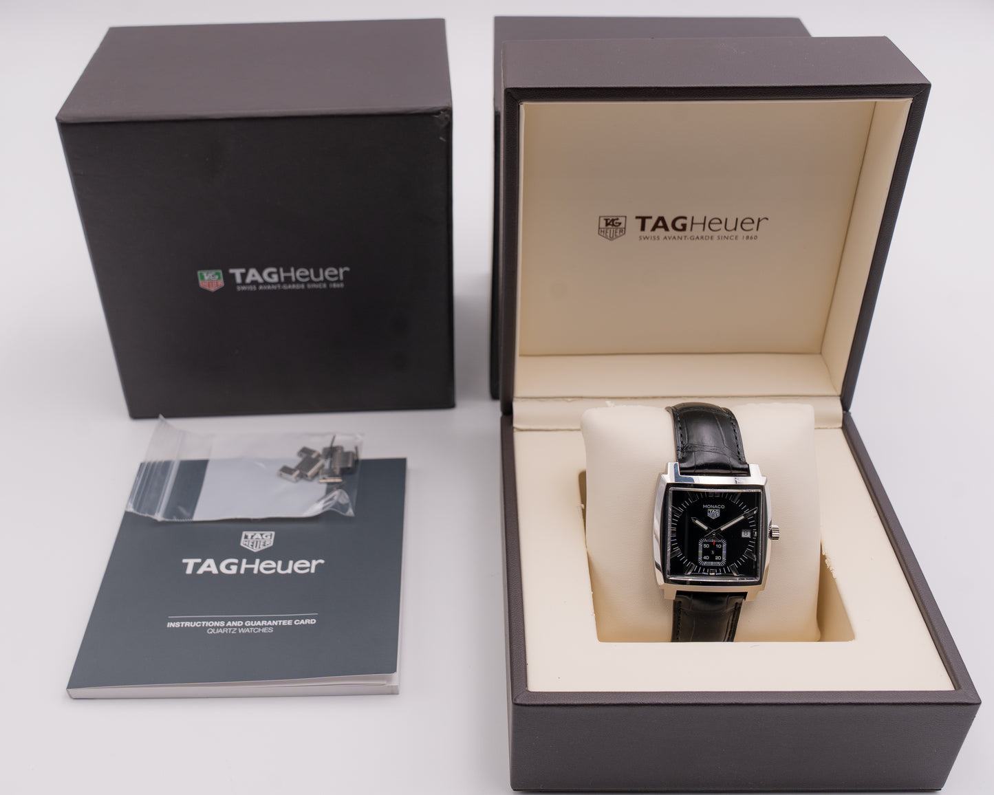 Tag Heuer Monaco 37mm WAW131 Black Dial Quartz