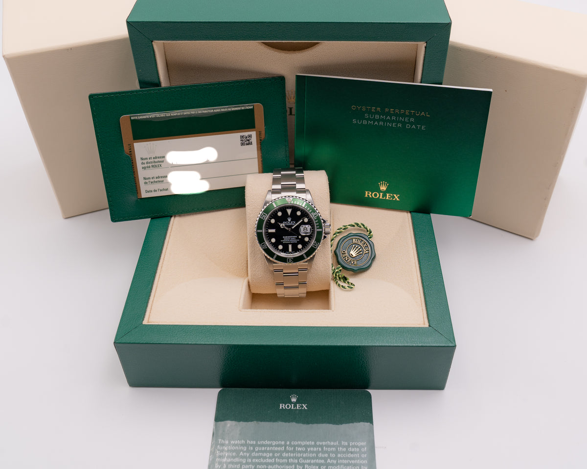 Rolex Submariner 40mm 16610lv  Black Dial "Kermit" 2007