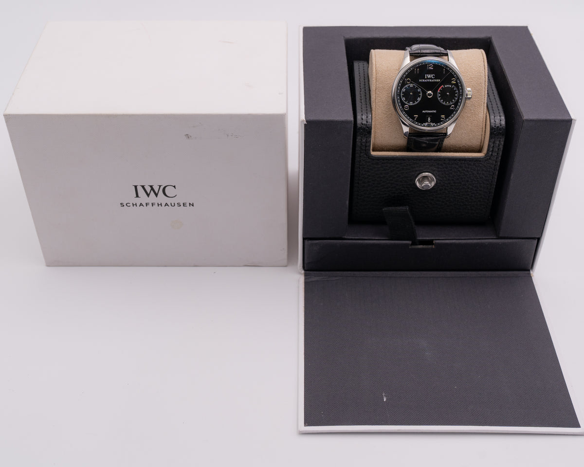 IWC Portuguese Automatic 42mm IW500109 Blue Dial date