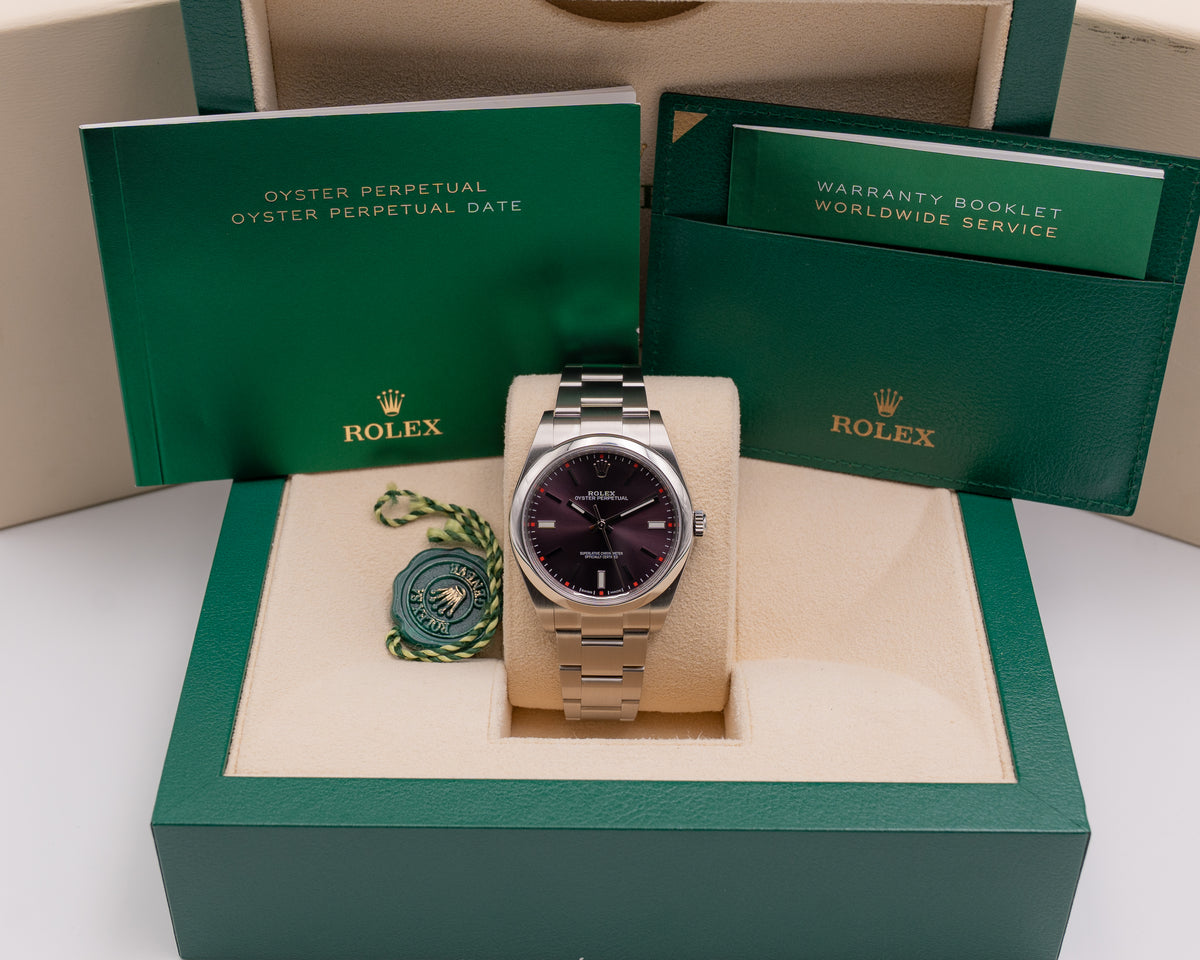 Rolex Oyster Perpetual 39mm 114300  "Grape" Purple Dial
