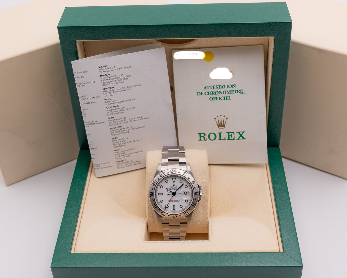 Rolex Explorer II 40mm 16570 White Dial 1999