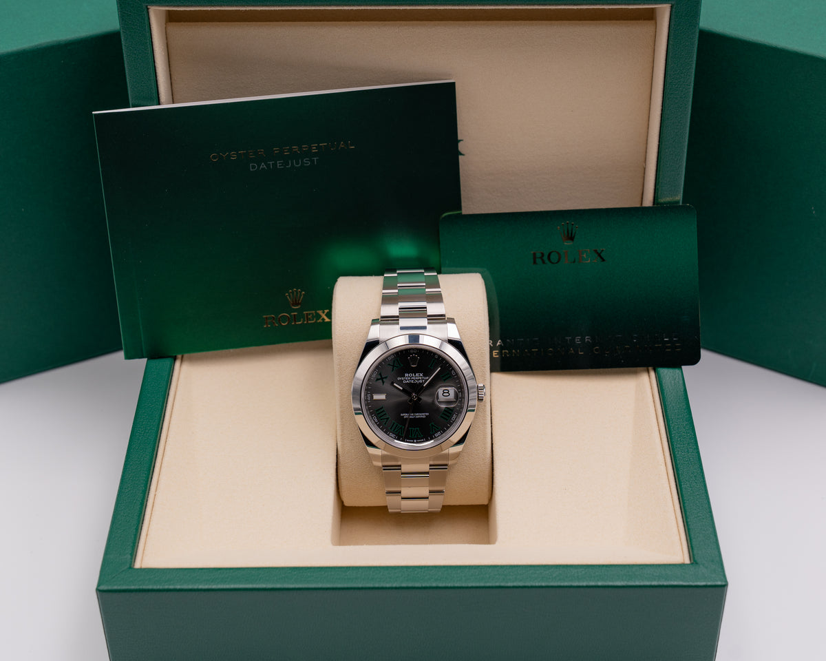 Rolex Datejust 41mm 126300 Wimbledon Dial Smooth Oyster 2026