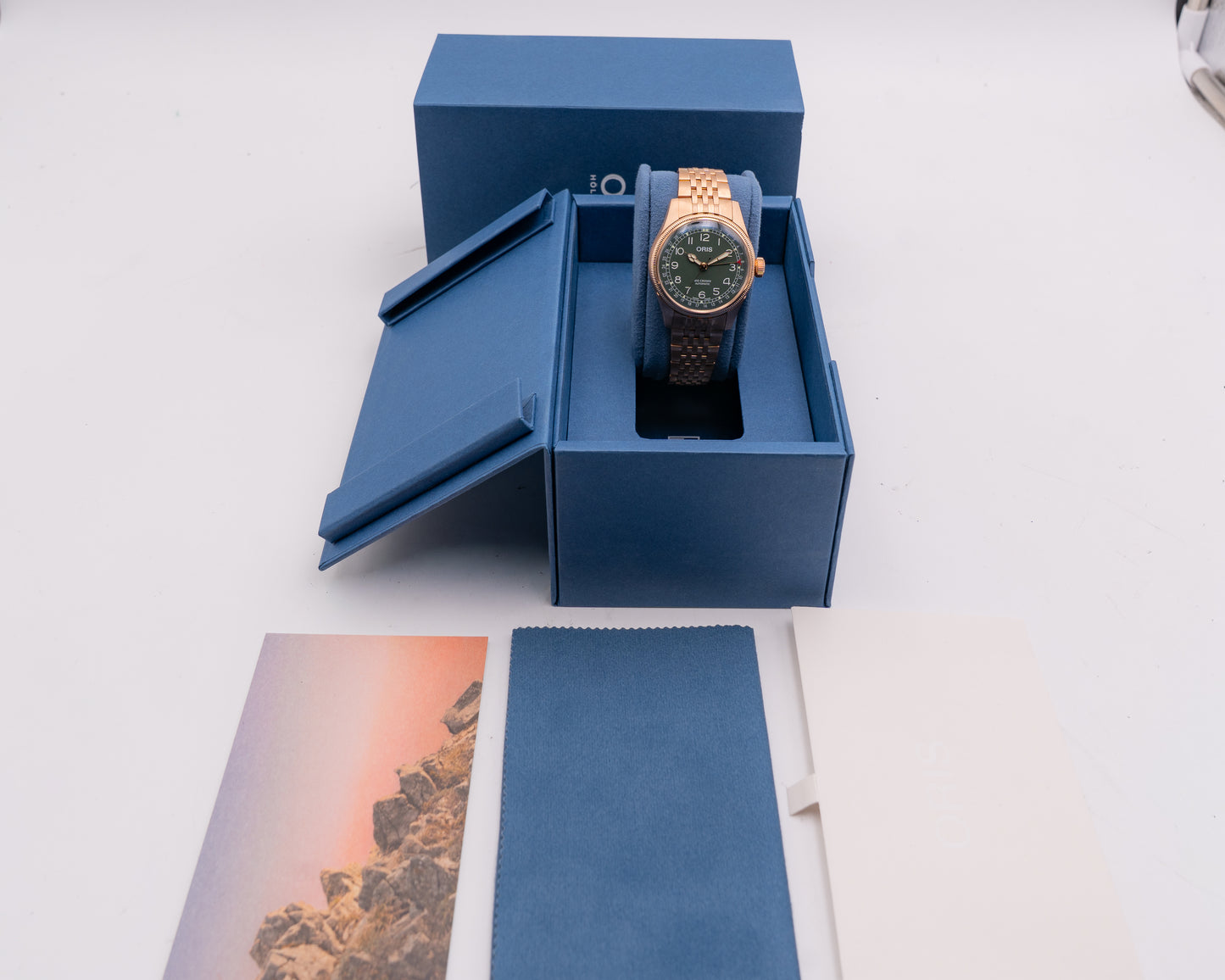 Oris Big Crown Bronze Pointer Date 40mm Green Dial Bronze Bracelet