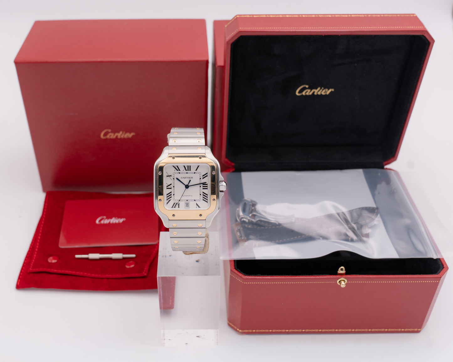 Santos de Cartier Large 39.8mm W2SA0009 Two Tone Yellow Gold